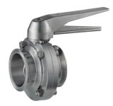 Stainless Steel Sanitary Clamp Butterfly Valve with Steel Handle