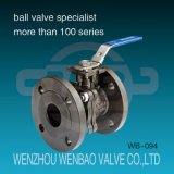 DIN 2PC Carbon Steel Flanged Floating Ball Valve Dn100