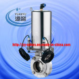 Sanitary Pneumatic Butterfly Valve with Position Sensor