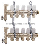 5-Branch Brass Manifold Set for Floor Heating System