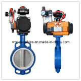 Pneumatic Wafer Butterfly Valve with PTFE Seat (D671X-10/16)