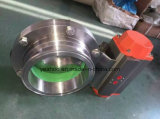 DIN Pneumatic Butterfly Valve Stainless Steel Sanitary Horizontal