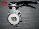 Half Bore CF8 Lined PTFE Butterfly Valve Wafer Type
