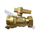 Brass Straight Magnetic Lockable Angle Ball Valve