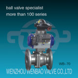 Pneumatic Actuated 2 Way Flanged Floating Ball Valve