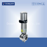 Piston Sanitary Weld Pneumatic Butterfly Valve with Positioner