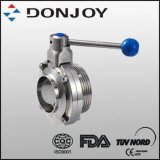 Sanitary Single Weld Single Thread Butterfly Valve with Pull Handle