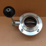 Hygienic Sanitary Stainless Steel AISI304 Butt Weld Butterfly Valves