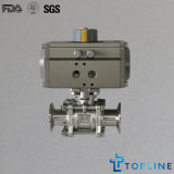 Sanitary Stainless Steel Pneumatic Ball Valve with Clamp Ends