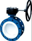 Worm Gear Wafer Lined Butterfly Valve