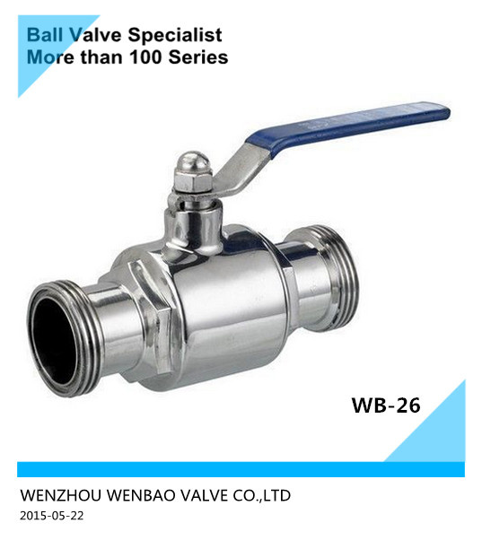 Two Way Male Threaded Stainless Steel Sanitary Ball Valve