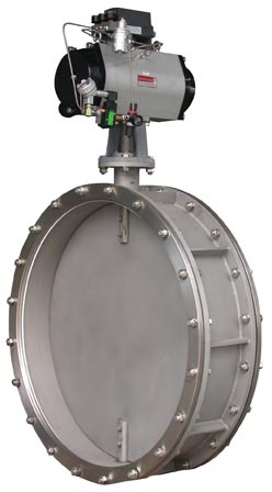 Pneumatic Light Weight Ventilating Butterfly Valve