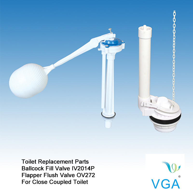 Ballcock Fill Valve Flapper Flush Valve Spare Parts IV2014p+Ov272