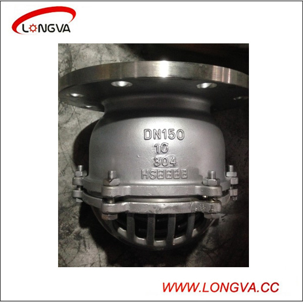 Pn10 CF8 Stainless Steel Sanitary Flanged Foot Valve