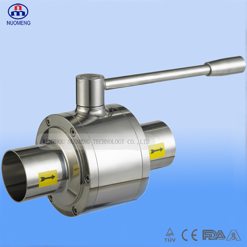 SMS Sanitary Weld Three-Pieces Ball Valve