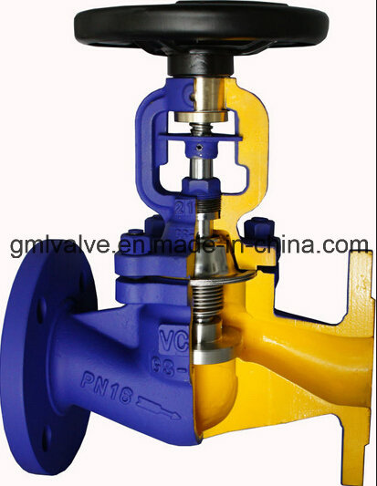DIN/ANSI /JIS/BS Ggg50 Bellow Flange Globe Valve