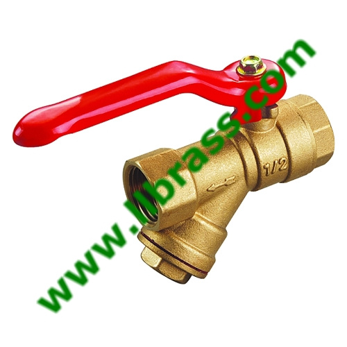 Brass Y-Strainer Valve with Steel Handle