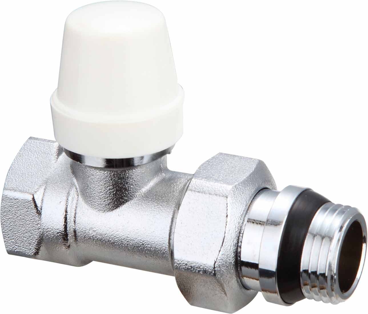Straight Brass Radiator Valve with Plastic Handle