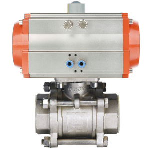 2PC Stainless Steel Pneumatic Ball Valve