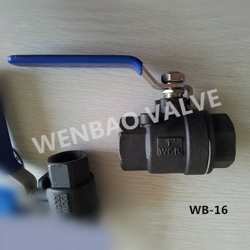 2PC Full Port Female Threaded Steel Wcb Ball Valve