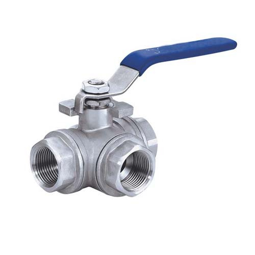 3-Way Stainless Steel Threaded Ending Ball Valve