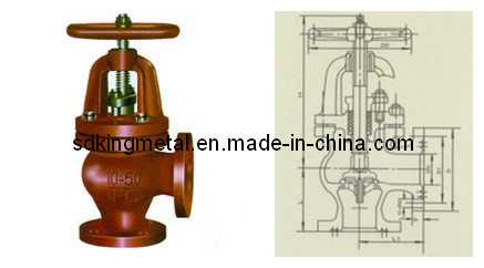 Shipbuilding Cast Iron 10k Screw Down Angle Globe Valves