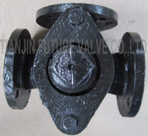 Dn65 X44W-6 Cast Iron Tee Type Plug Valve Manufacturer