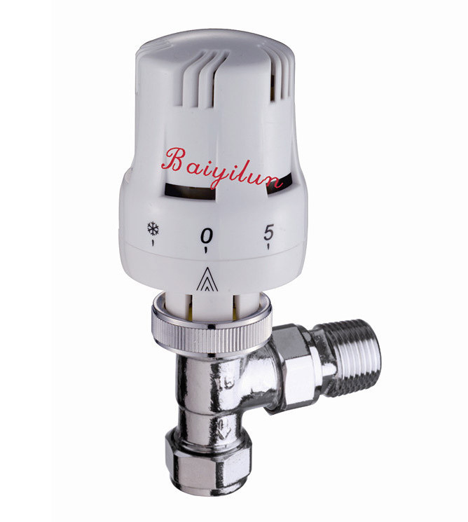 Heating Automatic Angle Brass Thermostatic Radiator Valve