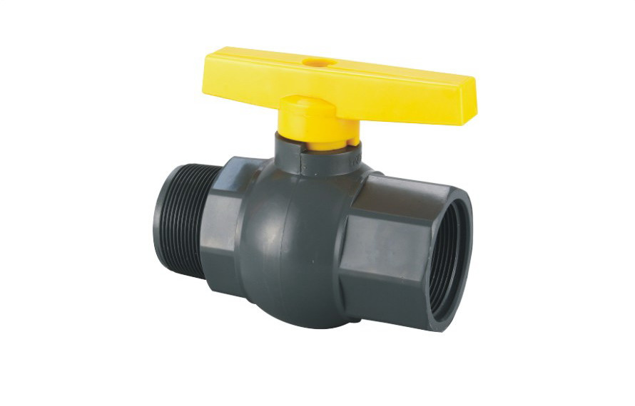 Single Male Thread Ball Valve (PVC SINGLE UNION BALL VALVE) J-013