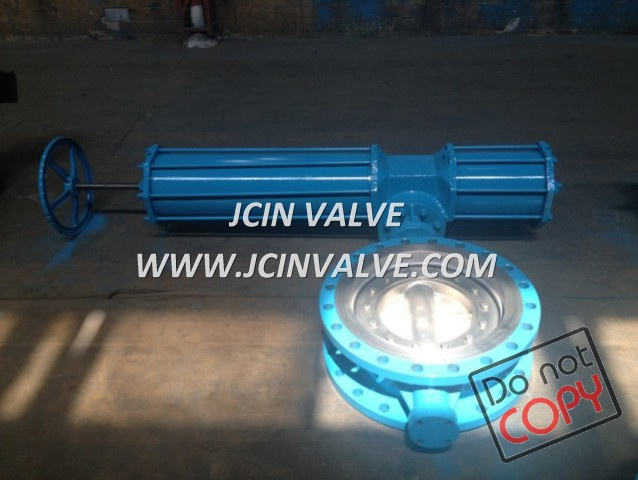 Double Action Pneumatic Actuator Triple Eccentric Butterfly Valve (D643H)
