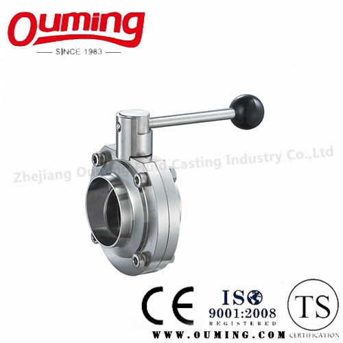 Ss316 Sanitary Welded Butterfly Valve