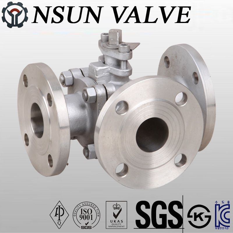 API Stainless Steel Three-Way Floating Ball Valve