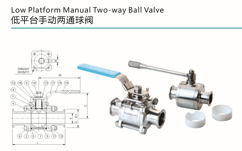 Low Platform Manual Two-Way Ball Valve