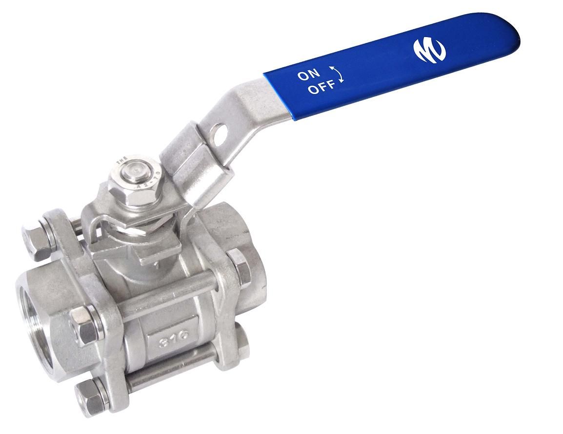 3-PC Stainless Steel Ball Valve