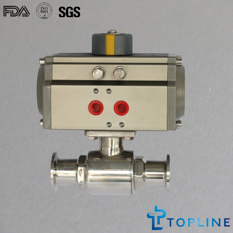 Stainless Steel Sanitary Pneumatic Ball Valve with Clamps Ends