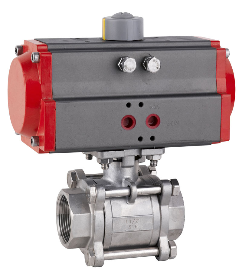 Pneumatic Actuator 3-PCS Ball Valve