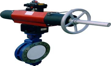 Triple-eccentric Butterfly Valve with Pneumatic actuators