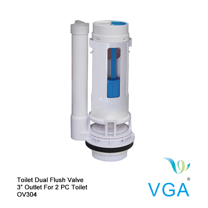 Push Button Dual Flush Valve for Close Coupled Toilet Ov304