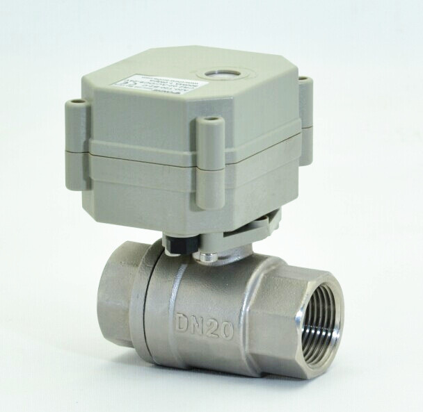 Good Sealing 2 Way Stainless Steel Electric Motorized Control Ball Valve (T20-S2-C)