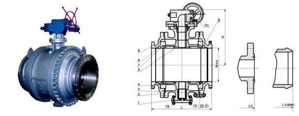 Class 150~1500 Cast Steel Fixed Ball Valve