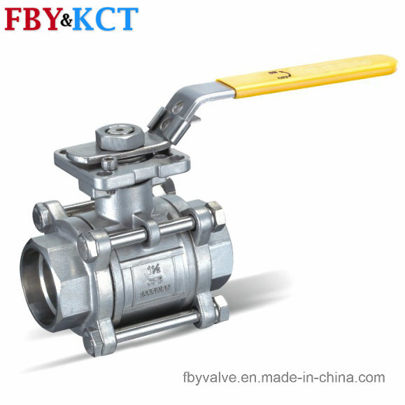 3PCS Body Socket Welding Ss Material Ball Valve