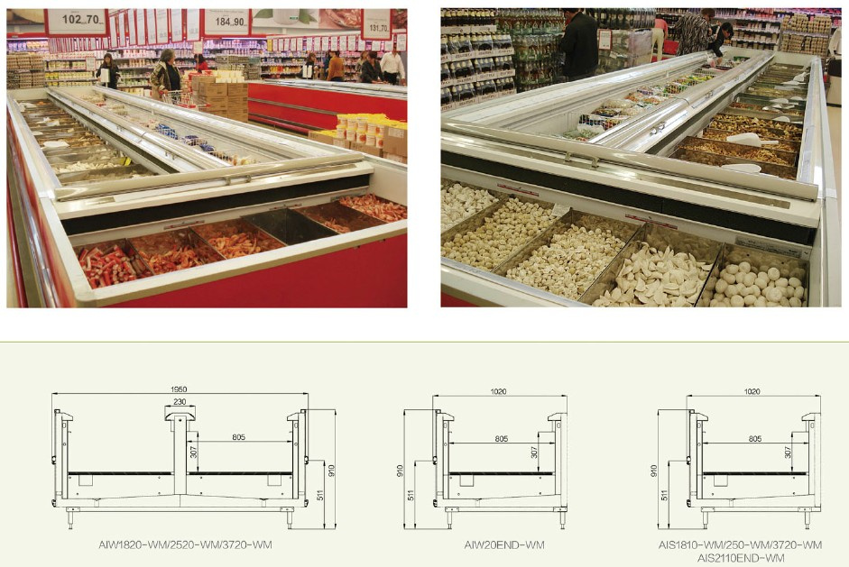 Chest Freezer Island Case Without Glass Door