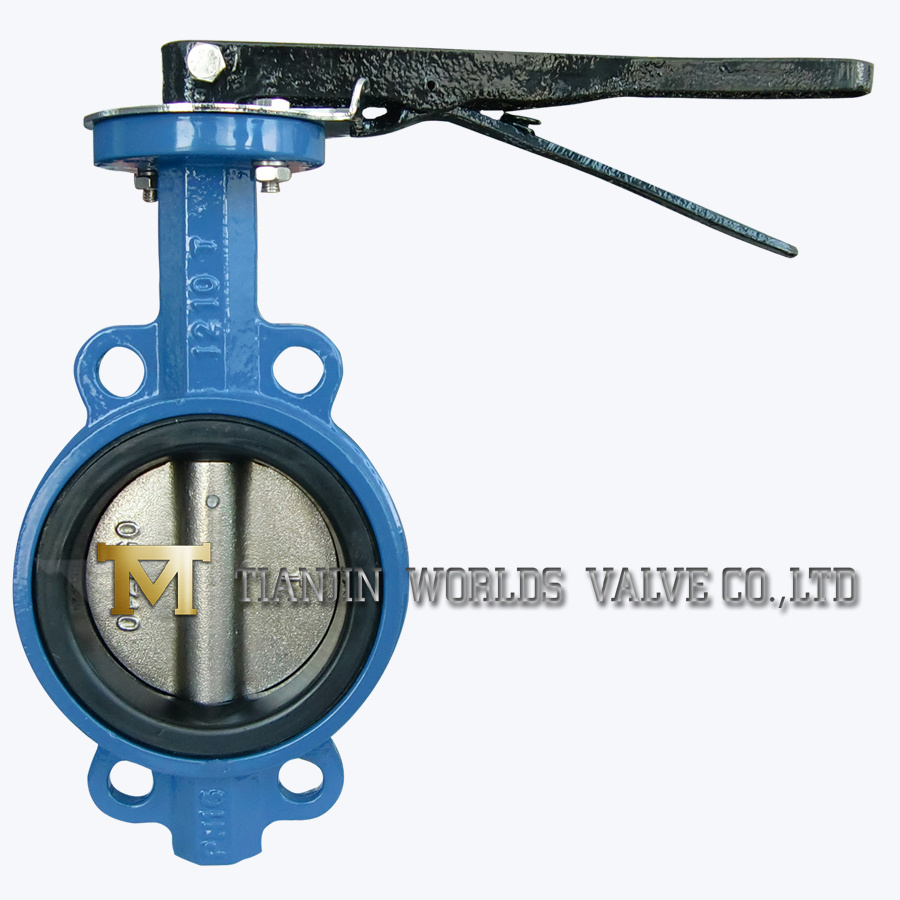 Lever Operated Ductile Cast Iron Rubber Seat Butterfly Valve