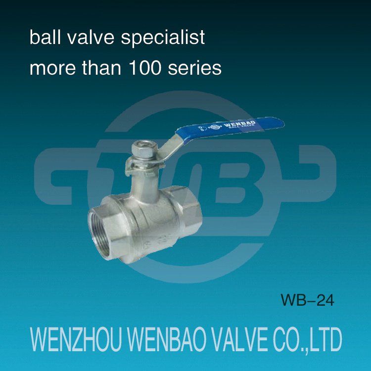 2-PC Female Threaded Stainless Steel Thermostatic Floating Ball Valve