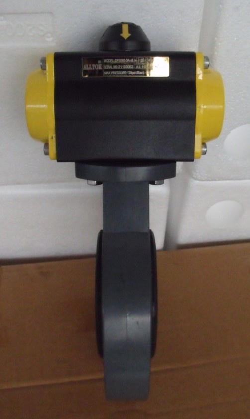 Plastic Butterfly Valve with Pneumatic Actuator