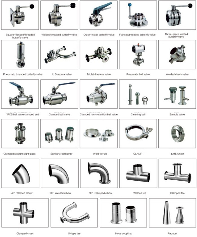 Stainless Steel Sanitary Fluid Fittings Valve