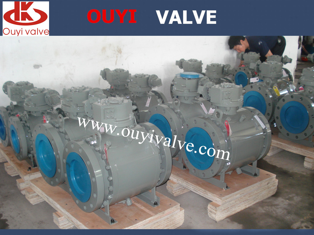 API 6D Forged/ Cast Flange Trunnion Ball Valve