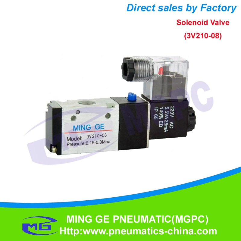 Competitive 3V200 Series 3V210, 3V220 High Quality Solenoid Valve