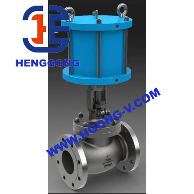API 150lb Pueumatic Wcb Globe Valve