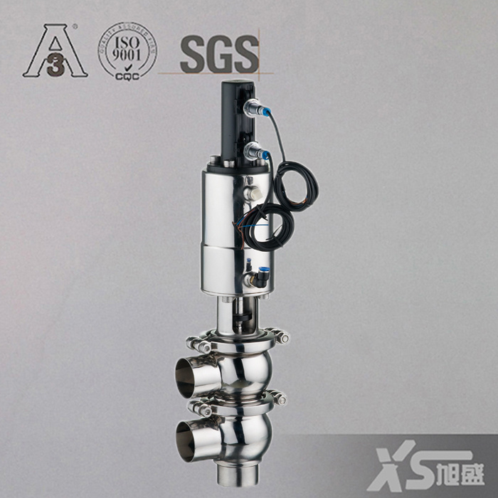 Sanitary Stainless Steel Ss304 Pneumatic Diverter Valve
